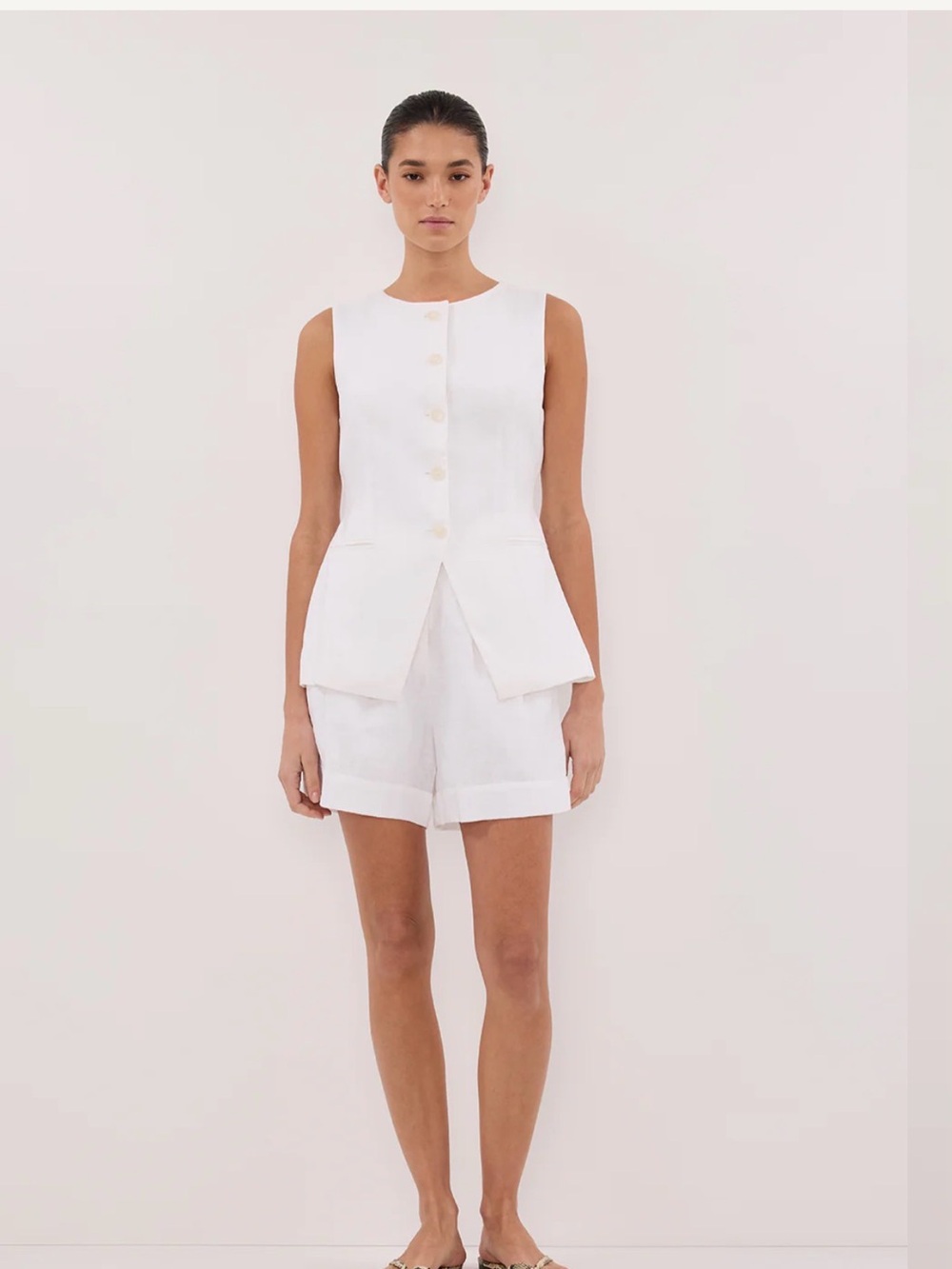 Dissh Alessia Linen Vest Natural